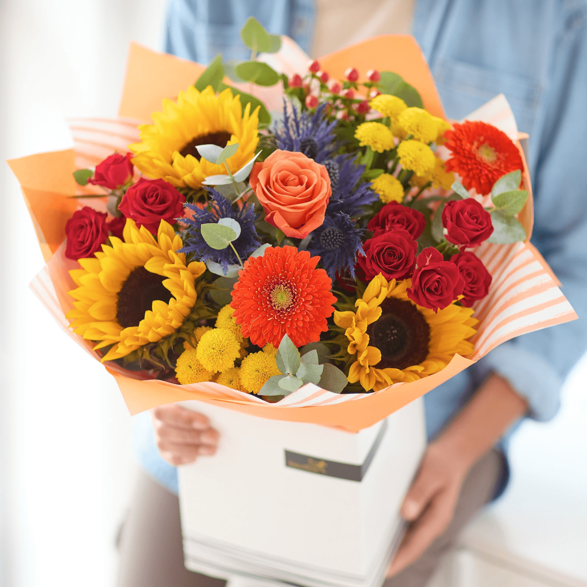 The Sunflower Celebration — Sunflowers hand-tied bouquet
