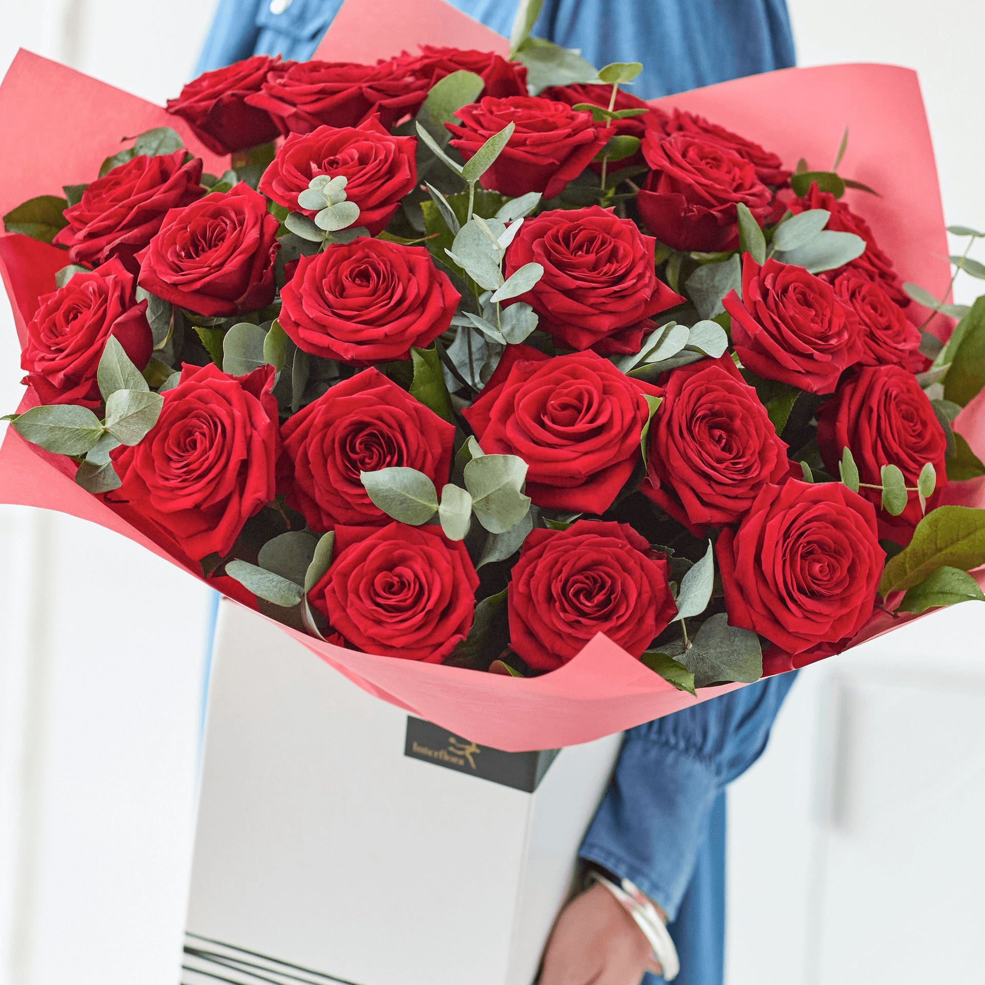 The One True Love — Red roses hand-tied bouquet