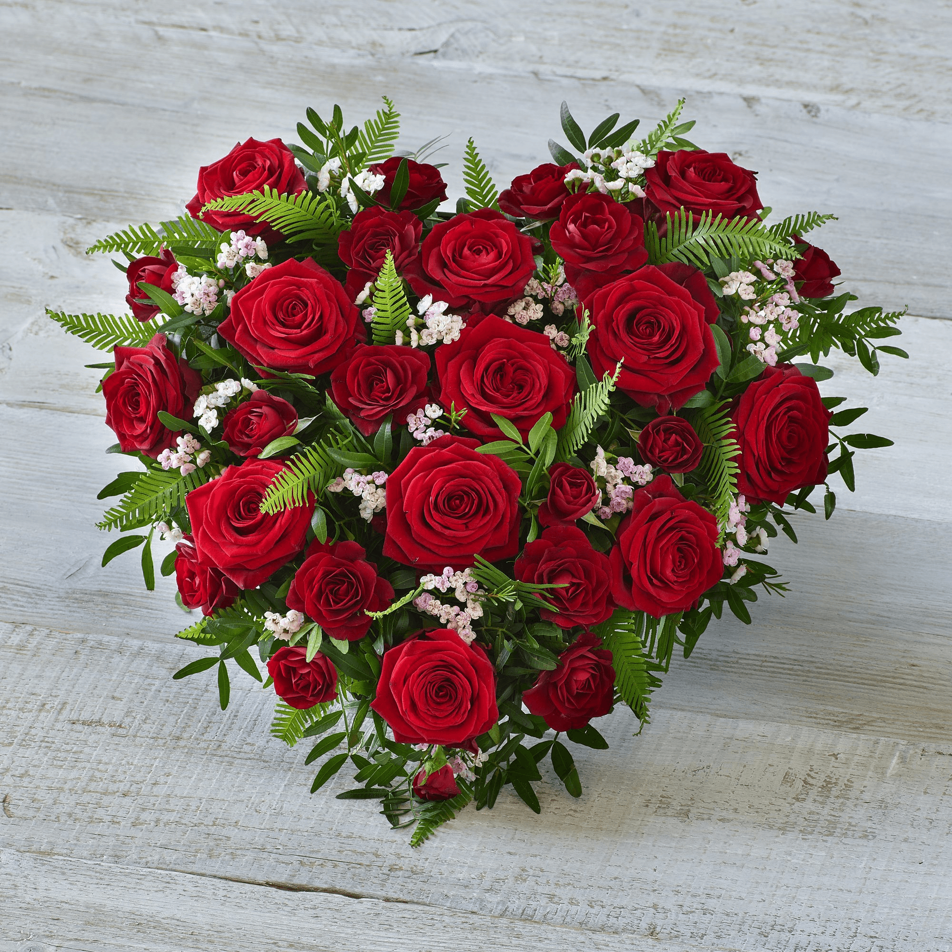 Rose Heart — Funeral hand-tied bouquet