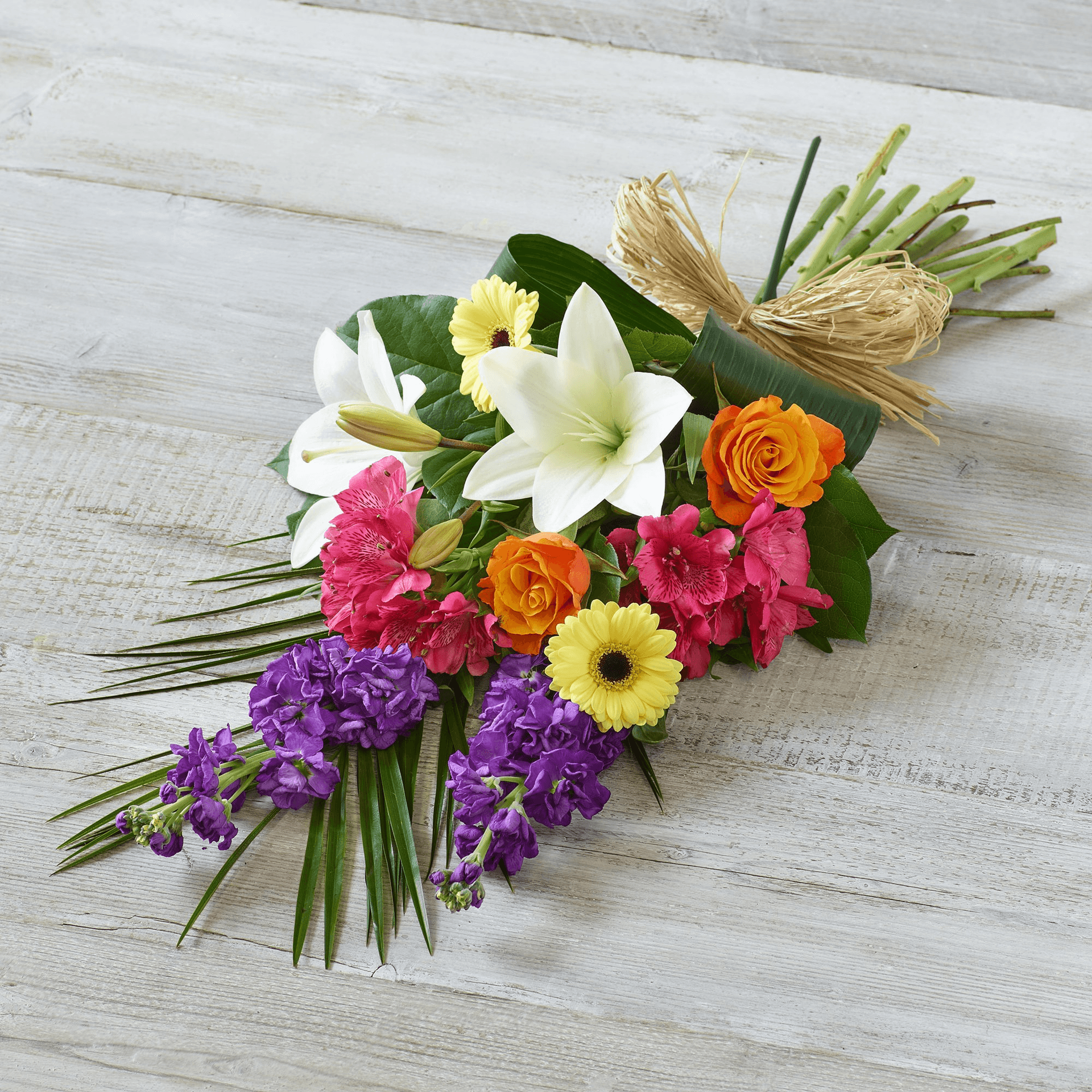 Vibrant Scented Sheaf — Funeral hand-tied bouquet