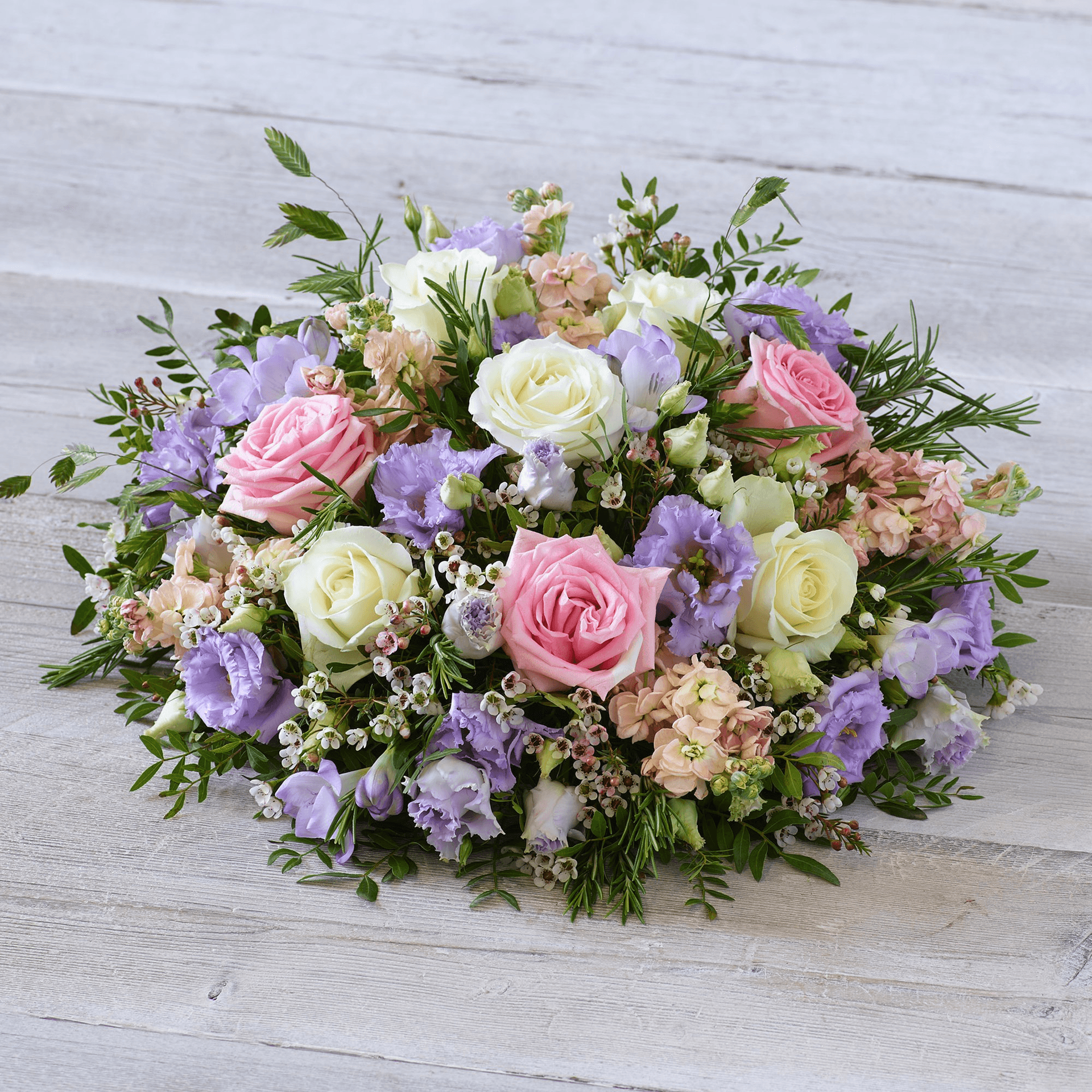 Pretty Pastel Posy — Funeral hand-tied bouquet