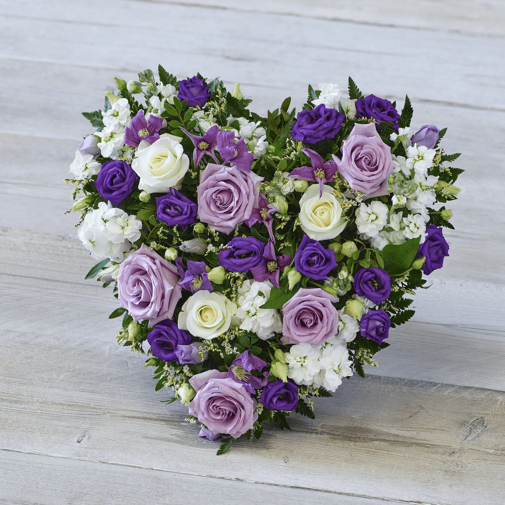 Lovely Lilac Heart — Funeral hand-tied bouquet