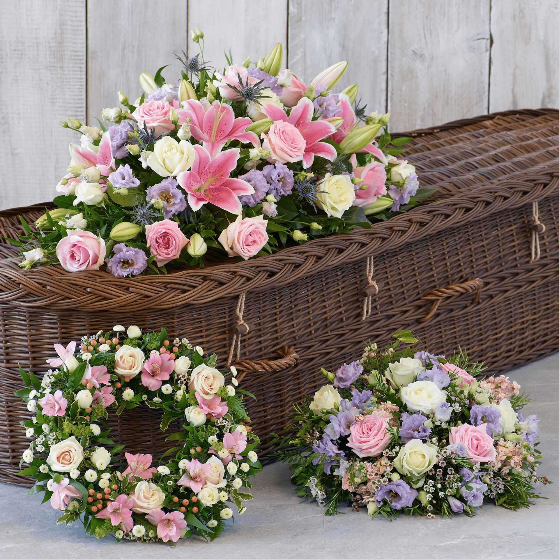 The Pastel Collection — Funeral hand-tied bouquet