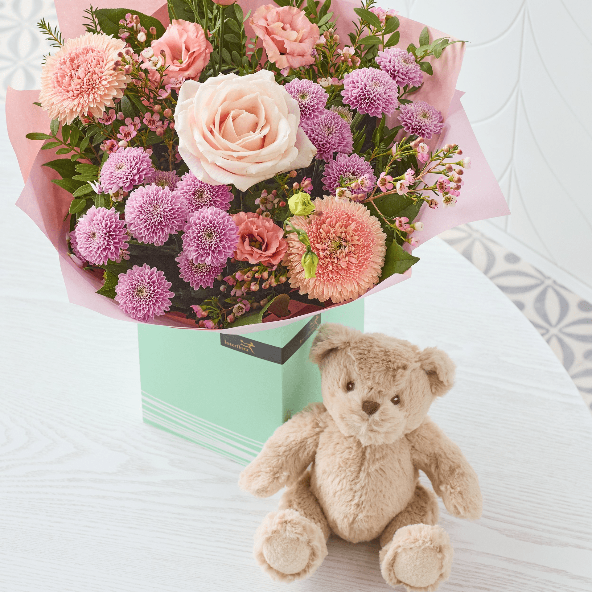 The Welcome Little One Set — New baby hand-tied bouquet