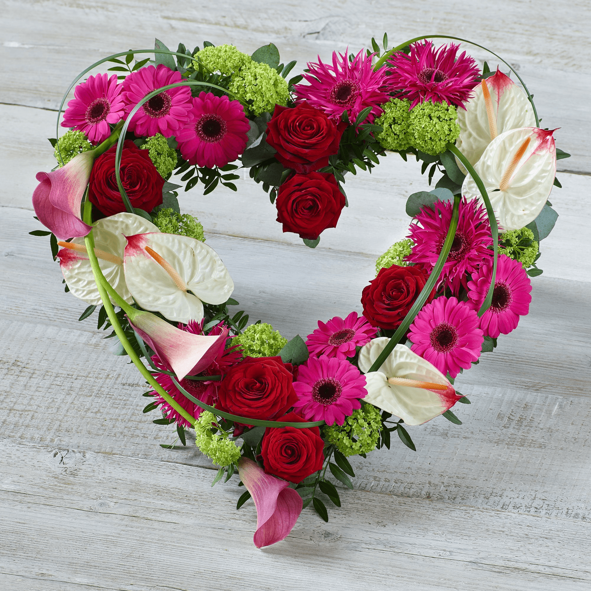 Contemporary Heart — Funeral hand-tied bouquet