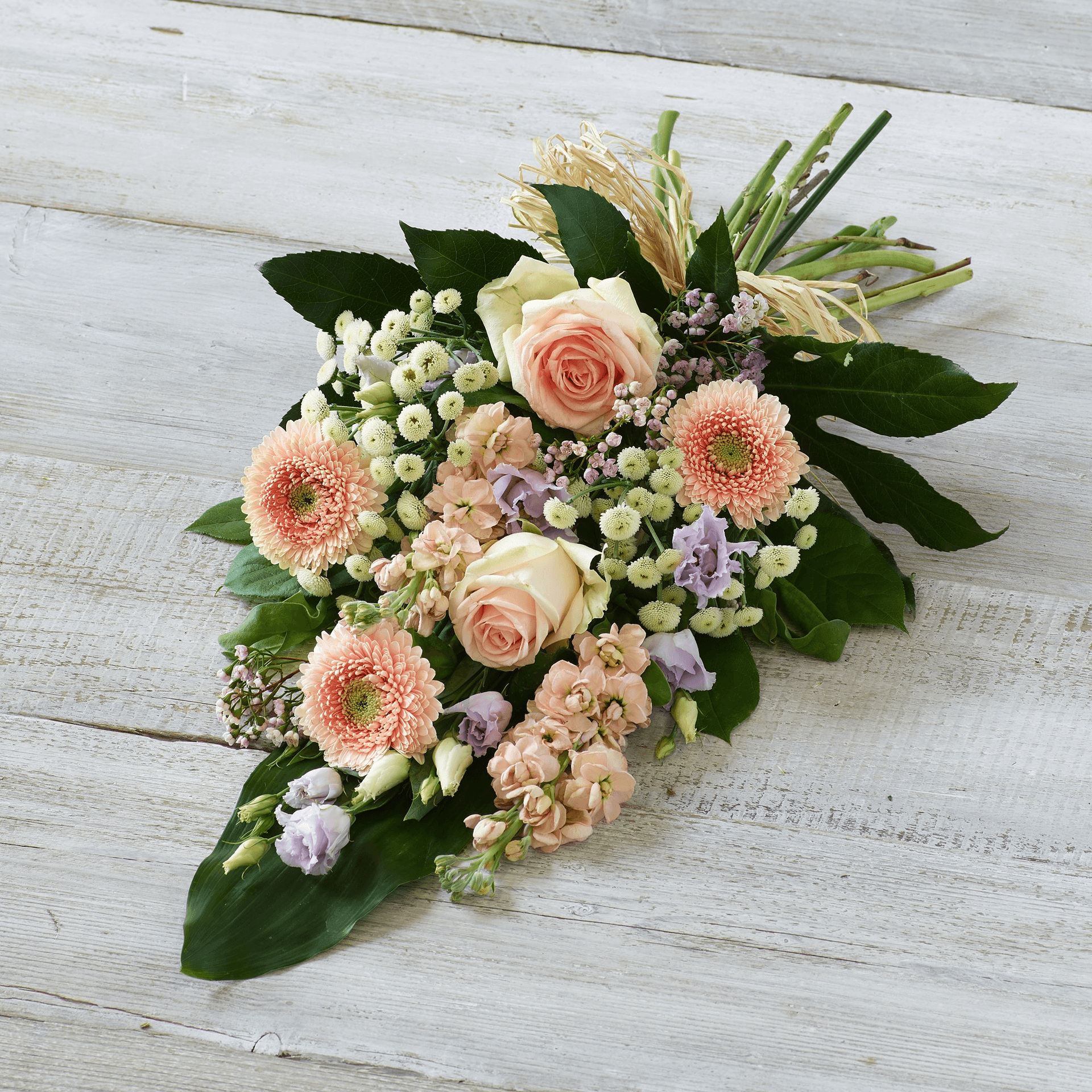 Pretty Pastel Sheaf — Funeral hand-tied bouquet