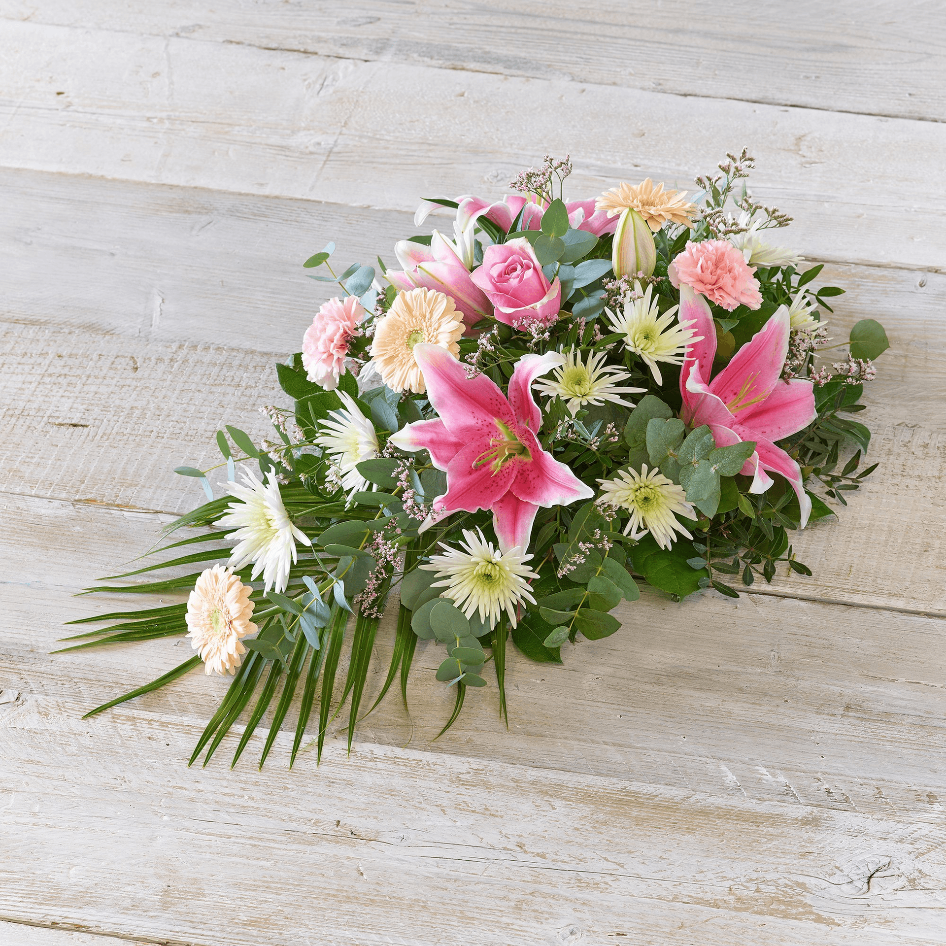 Pastel Funeral Spray — Funeral hand-tied bouquet